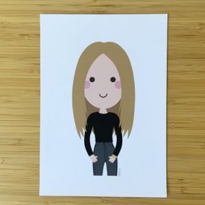 Dibujo personalizado en papel de 1 personaje