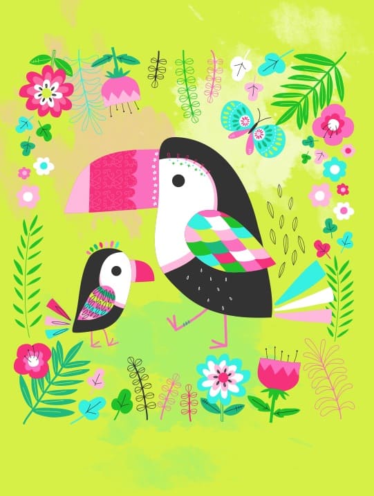 buho de colores