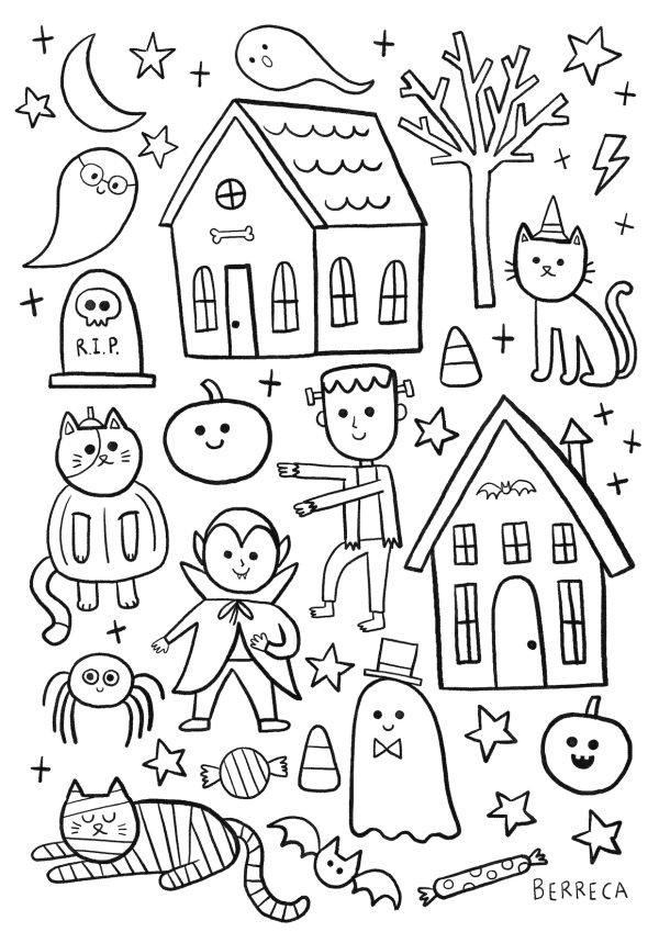 Dibujo para colorear de Halloween