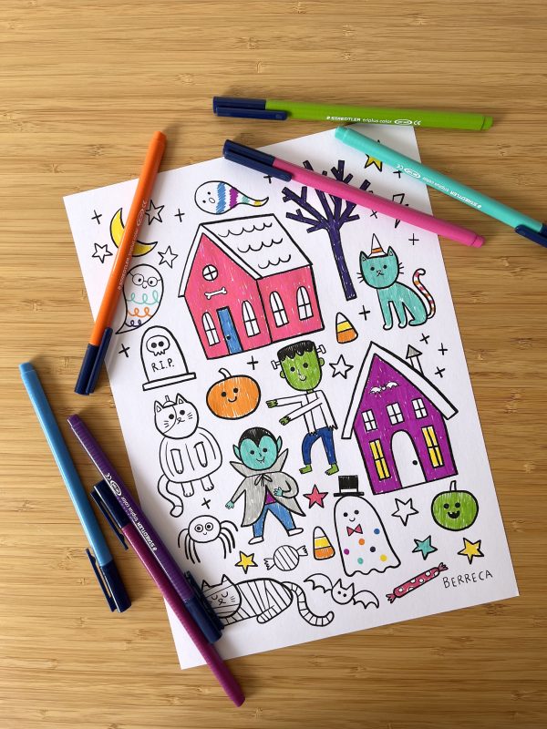Dibujo para colorear de Halloween - Imagen 2