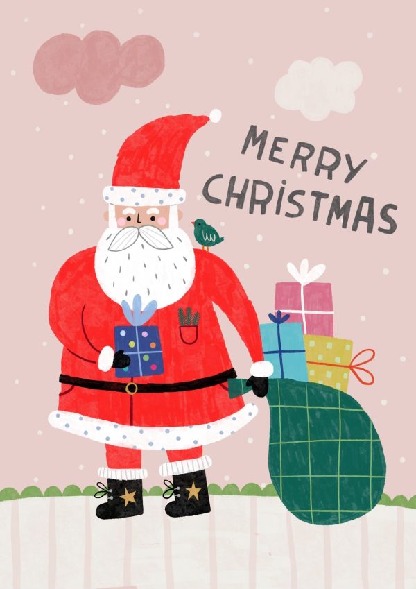 Postal de Papá Noel